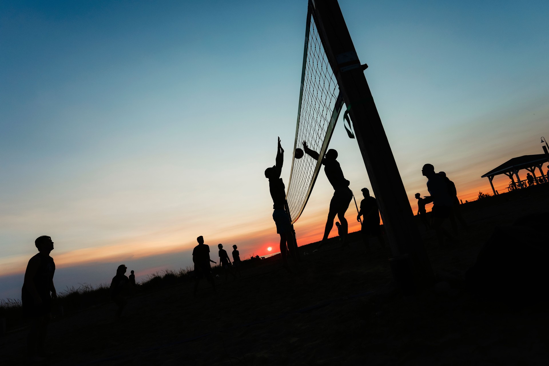 People Playing Beach Volleyball
